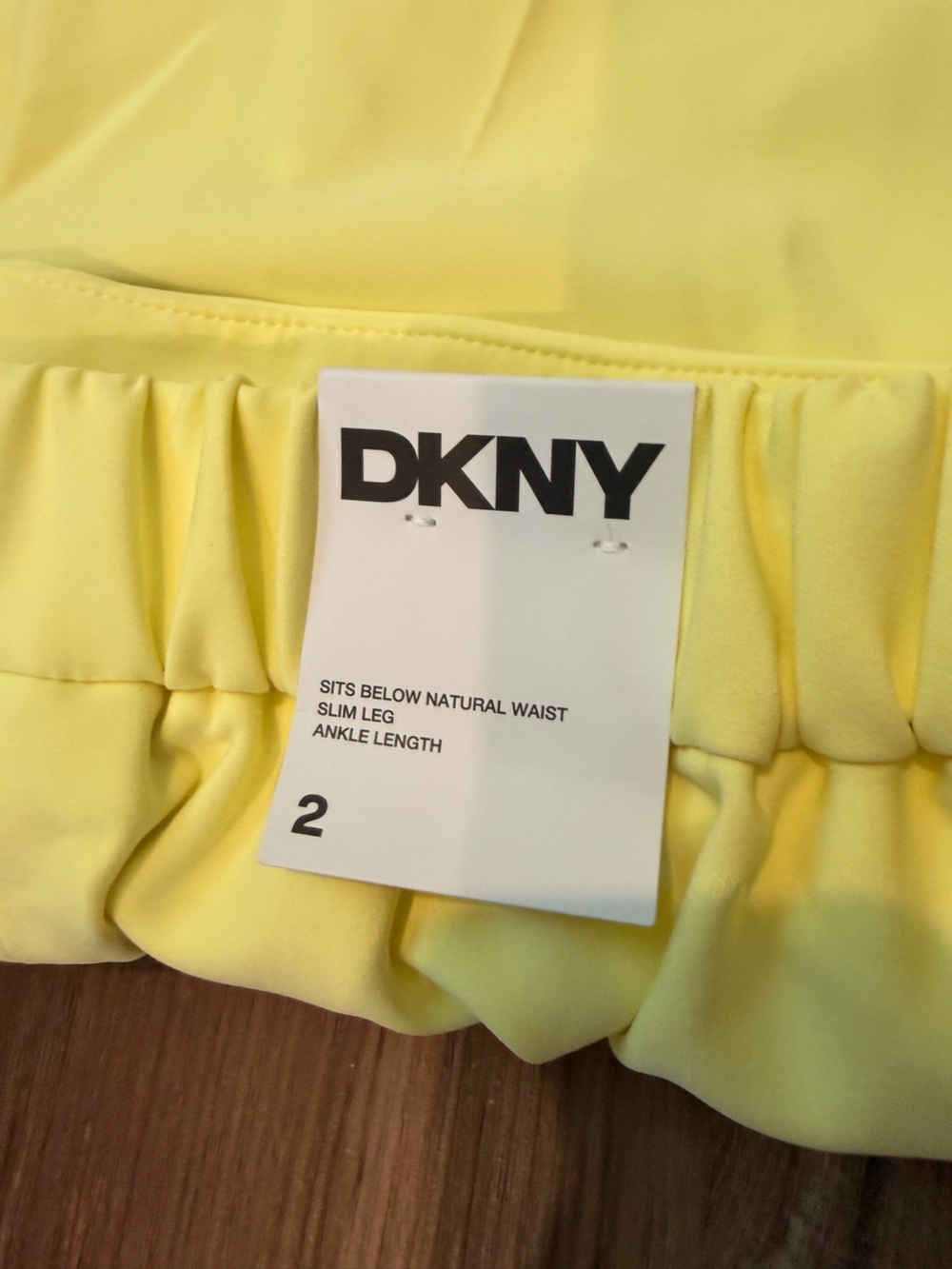 DKNY Women’s Yellow Slim leg Ankle Dress Pant
